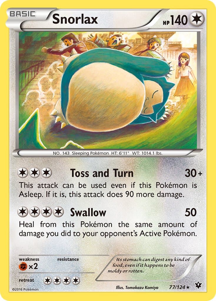 Snorlax — Fates Collide Pokémon card