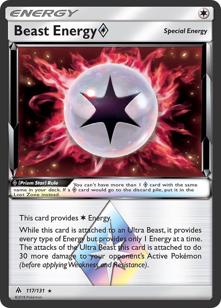 Beast Energy — Forbidden Light Pokémon card
