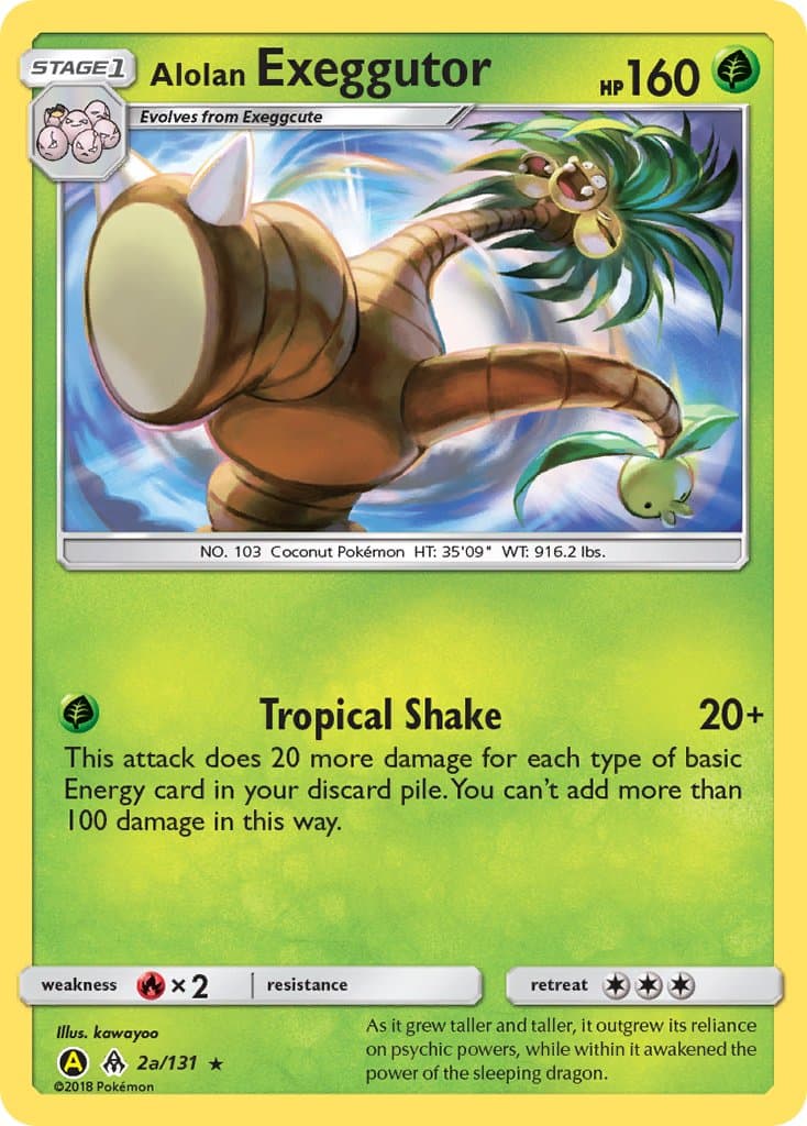 Alolan Exeggutor Yaa — Forbidden Light Pokémon card