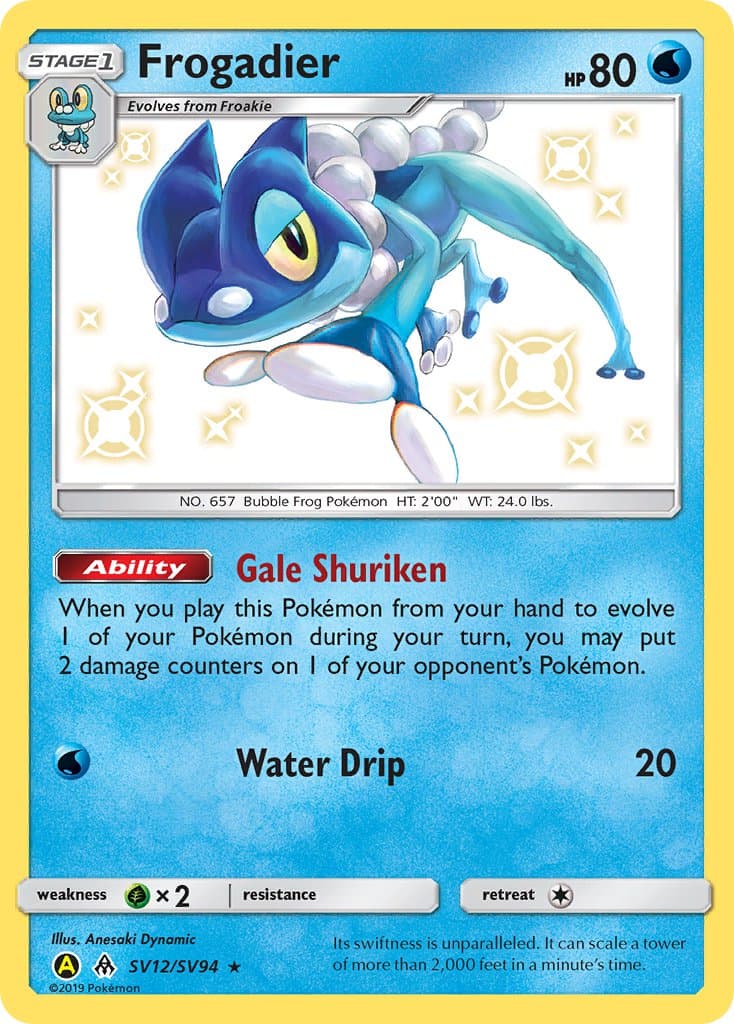 Frogadier Yaa 012ya — Forbidden Light Pokémon card