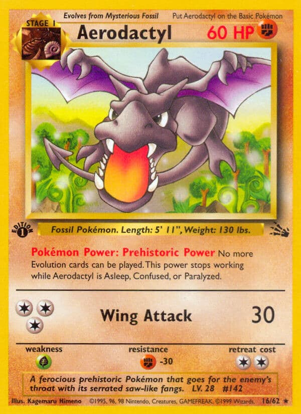 Aerodactyl — Fossil Pokémon card