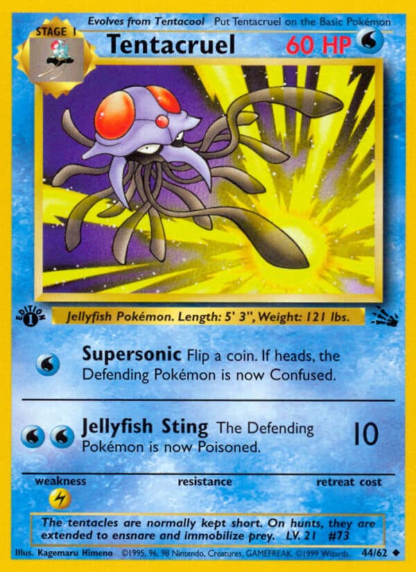 Tentacruel — Fossil Pokémon card