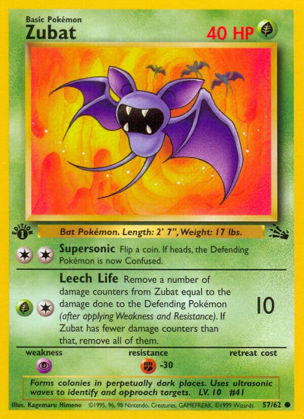 Zubat — Fossil Pokémon card