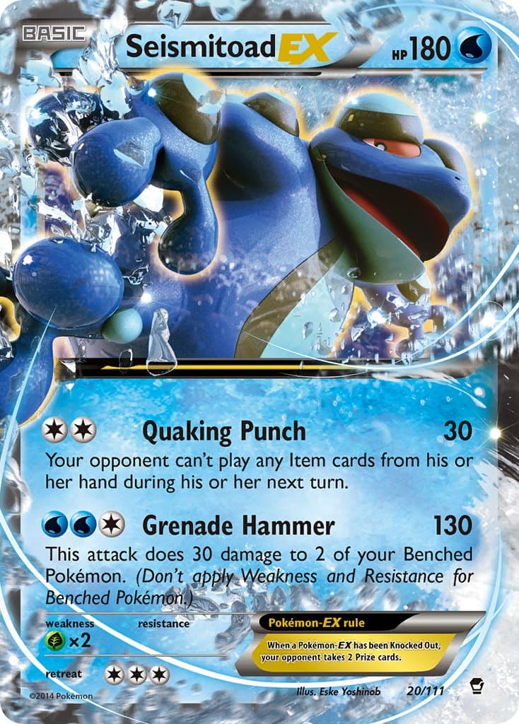 Seismitoad Ex — Furious Fists Pokémon card