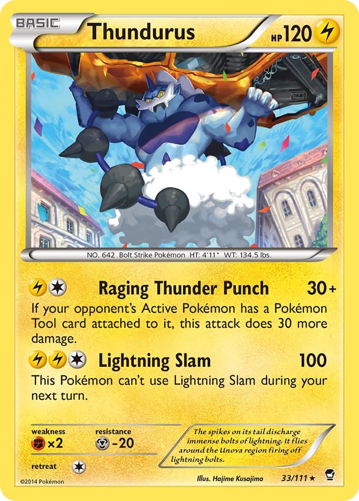 Thundurus — Furious Fists Pokémon card