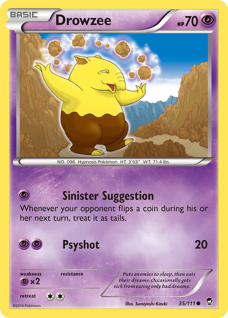 Drowzee — Furious Fists Pokémon card