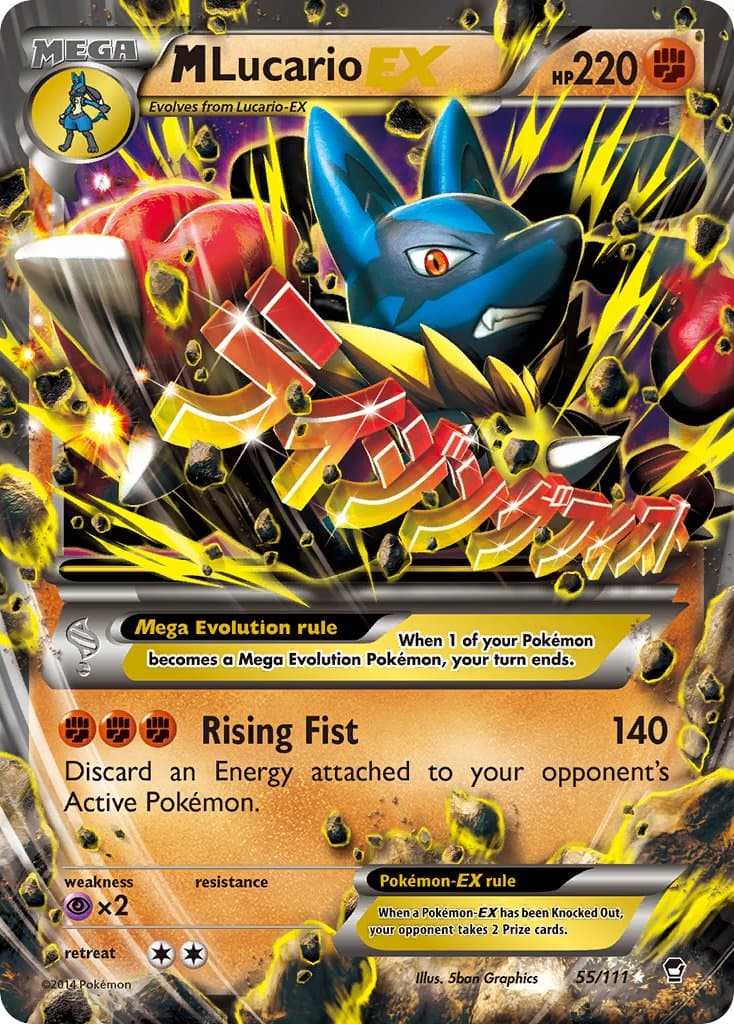 M Lucario Ex — Furious Fists Pokémon card