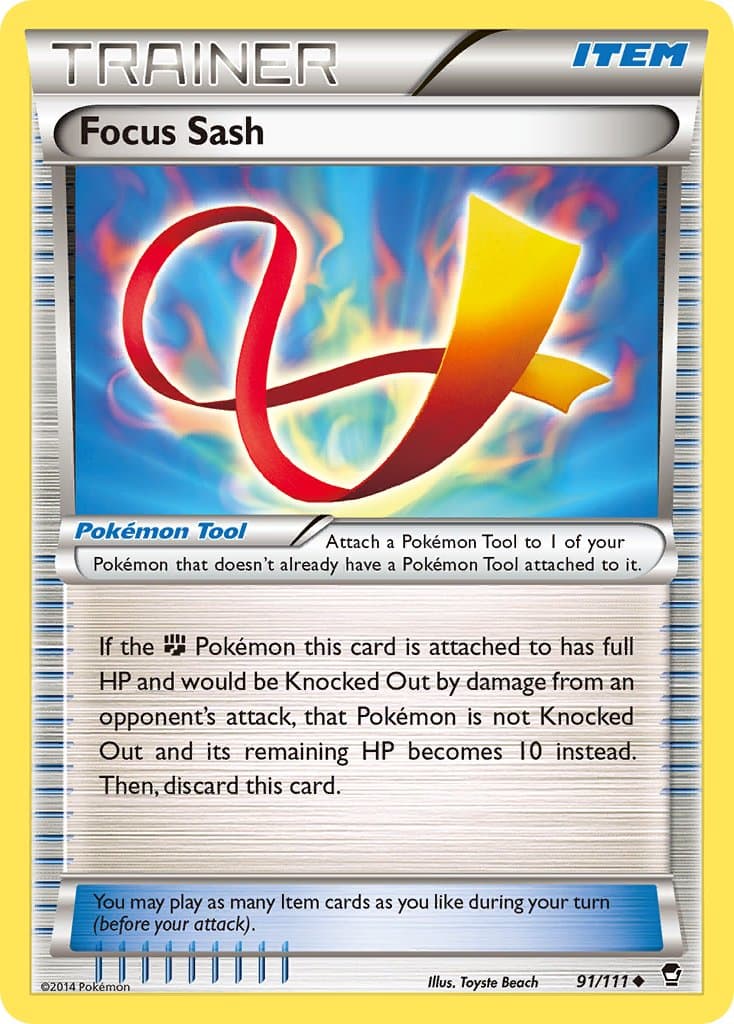 Focus Sash — Furious Fists Pokémon card