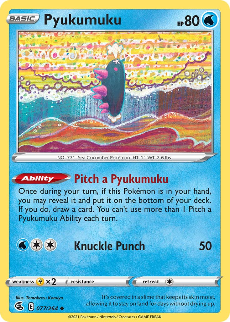 Pyukumuku — Fusion Strike Pokémon card