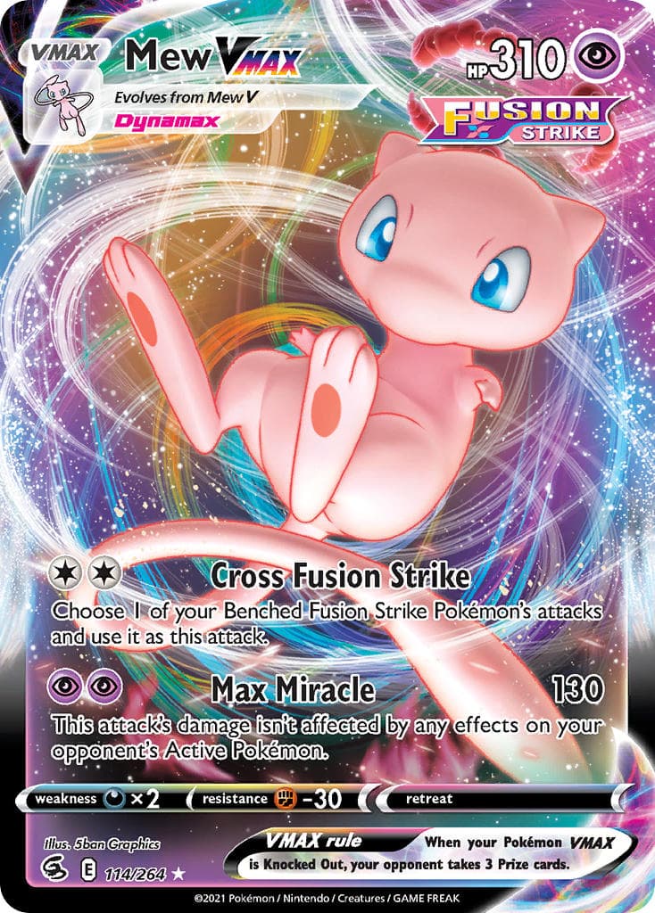 Mew Vmax — Fusion Strike Pokémon card