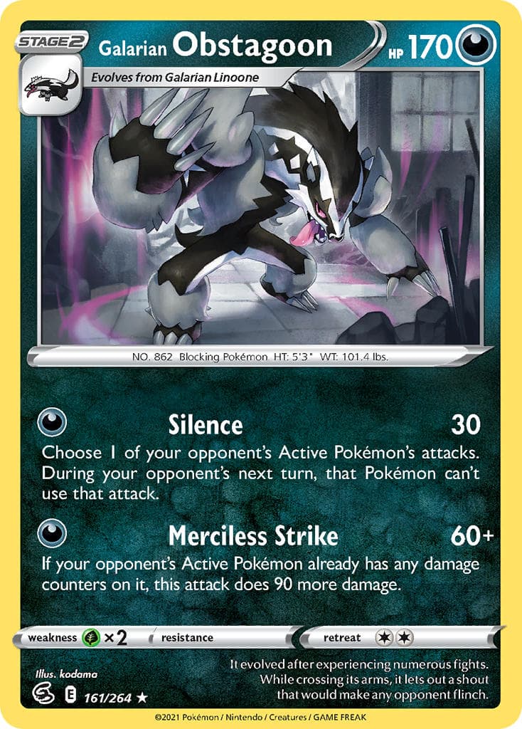 Galarian Obstagoon — Fusion Strike