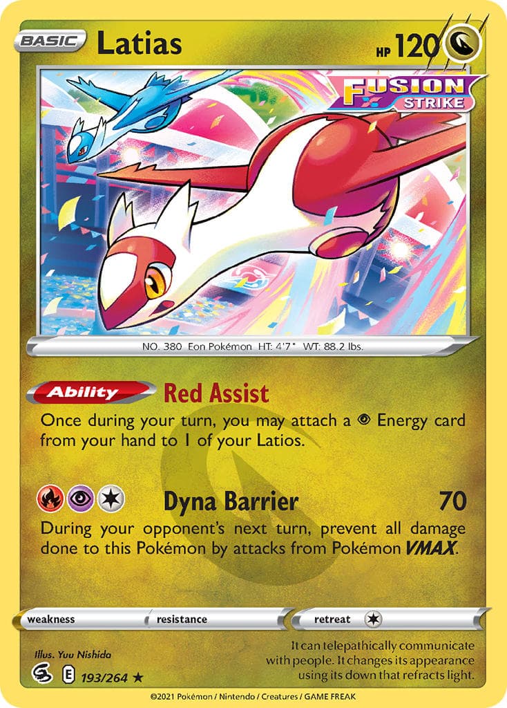 Latias — Fusion Strike Pokémon card