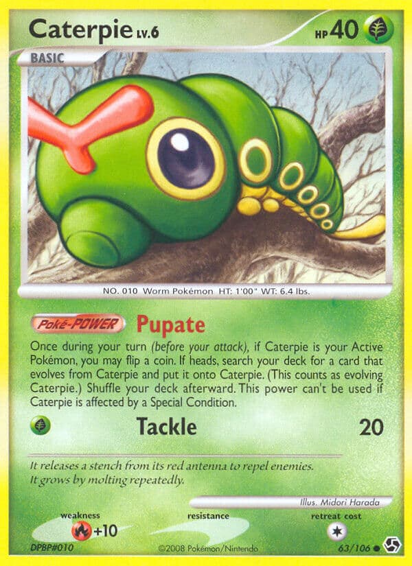 Caterpie — Great Encounters Pokémon card