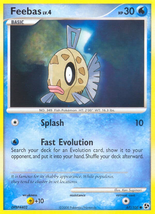 Feebas — Great Encounters Pokémon card
