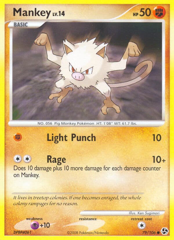 Mankey — Great Encounters Pokémon card