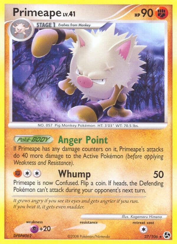 Primeape — Great Encounters Pokémon card