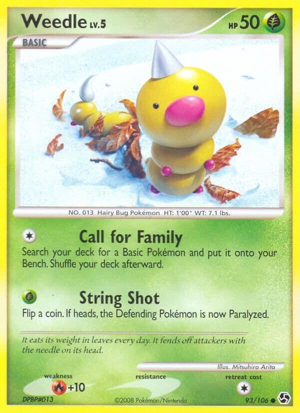Weedle — Great Encounters Pokémon card