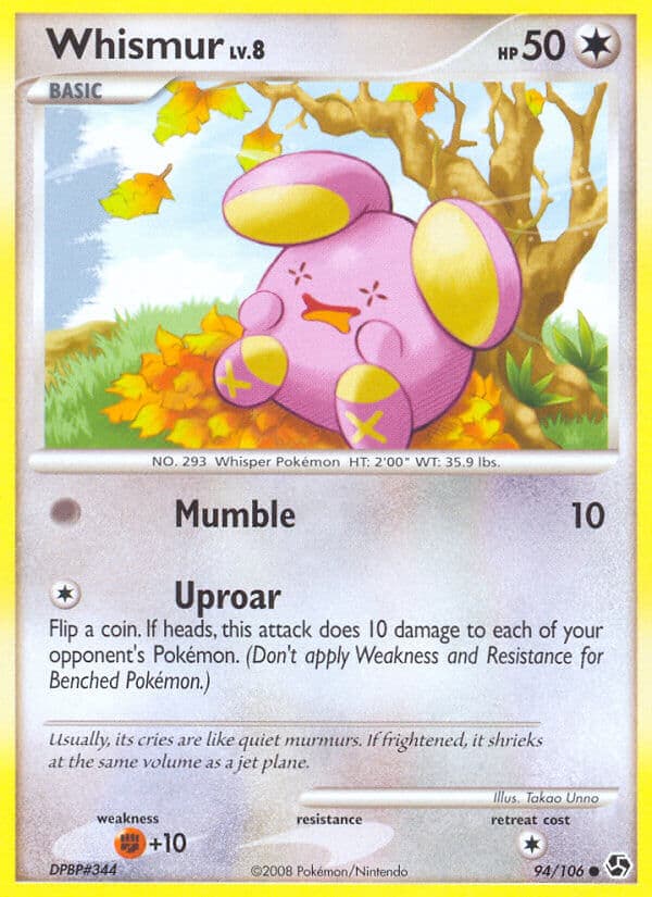 Whismur — Great Encounters Pokémon card