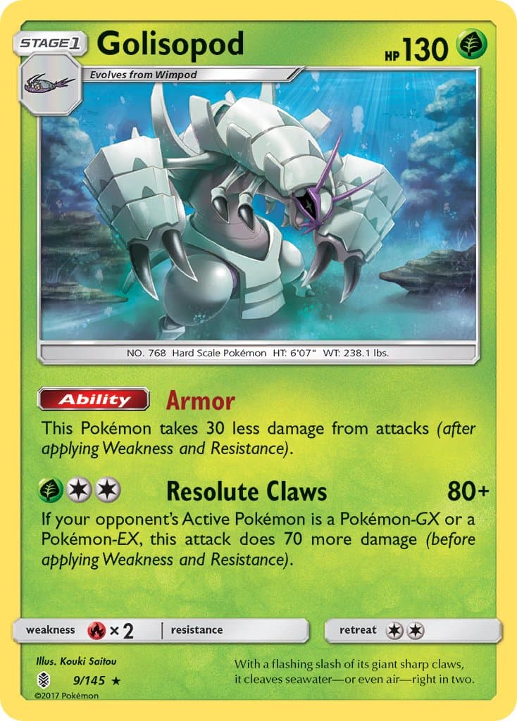 Golisopod — Guardians Rising Pokémon card