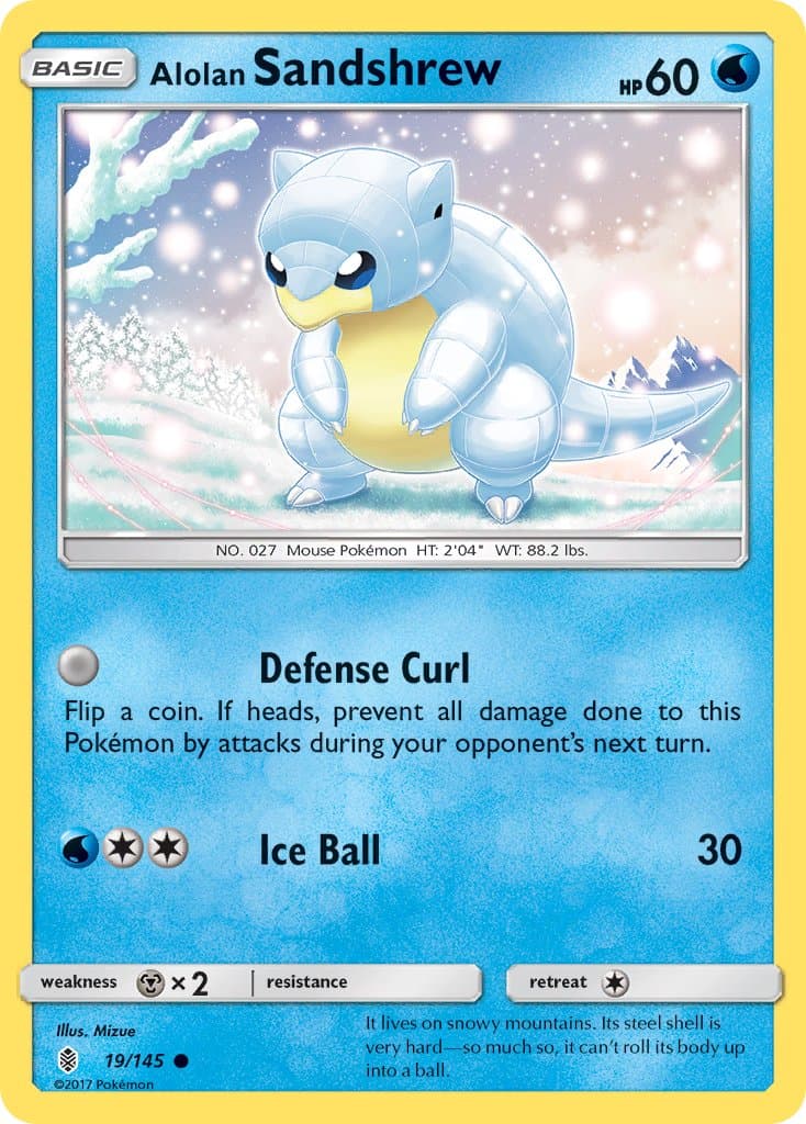Alolan Sandshrew — Guardians Rising Pokémon card