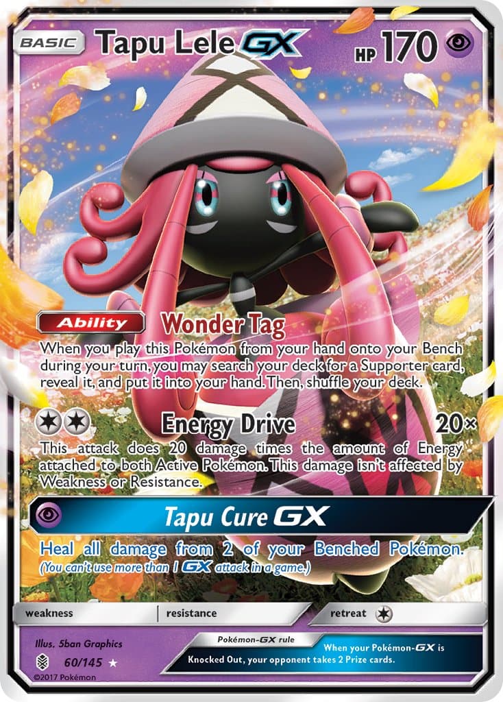 Tapu Lele Gx — Guardians Rising Pokémon card