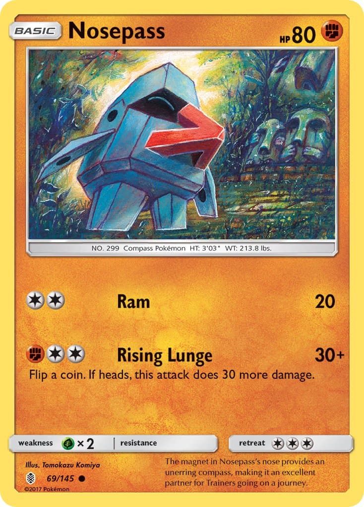 Nosepass — Guardians Rising Pokémon card