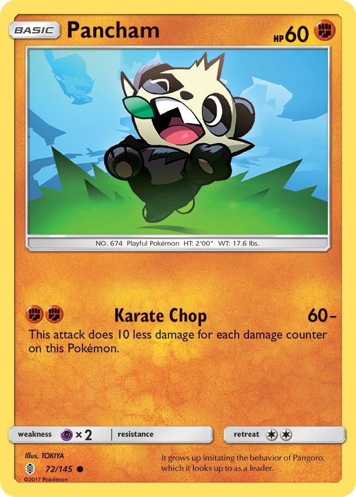 Pancham — Guardians Rising Pokémon card