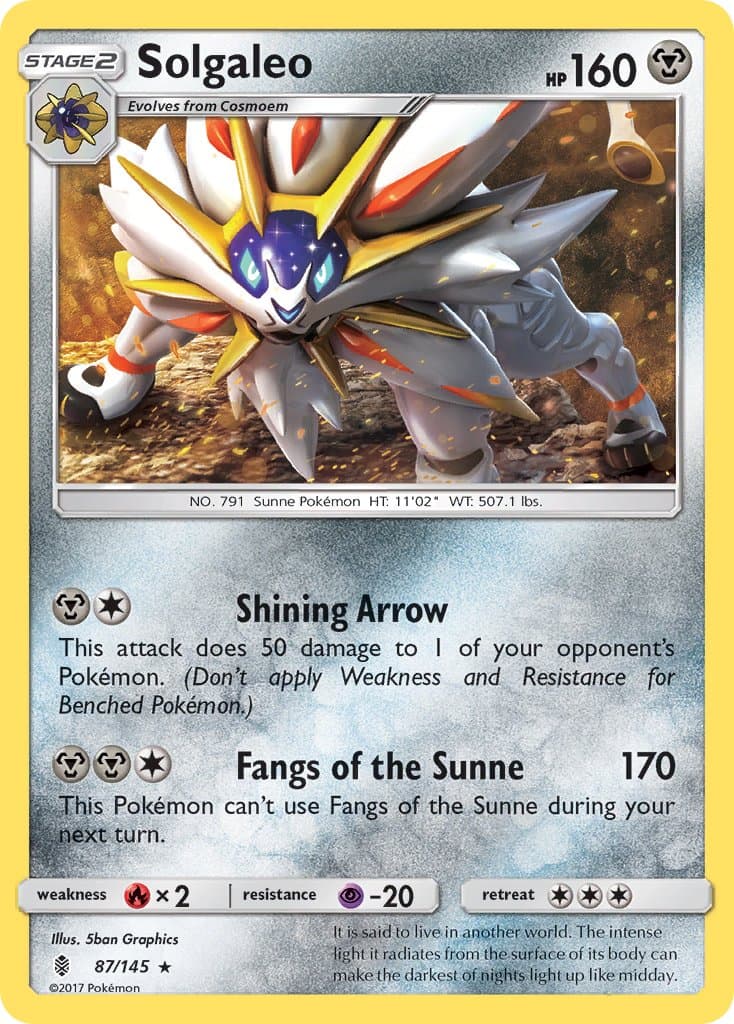 Solgaleo — Guardians Rising Pokémon card