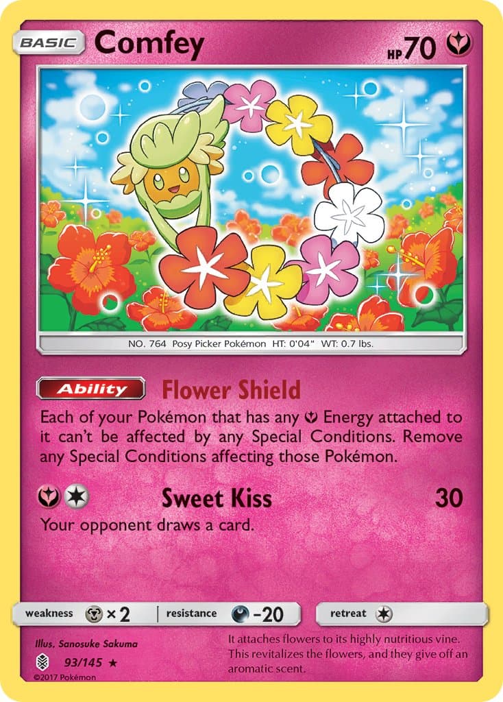 Comfey — Guardians Rising Pokémon card