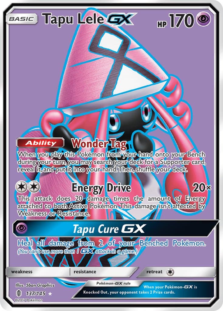 Tapu Lele Gx — Guardians Rising Pokémon card