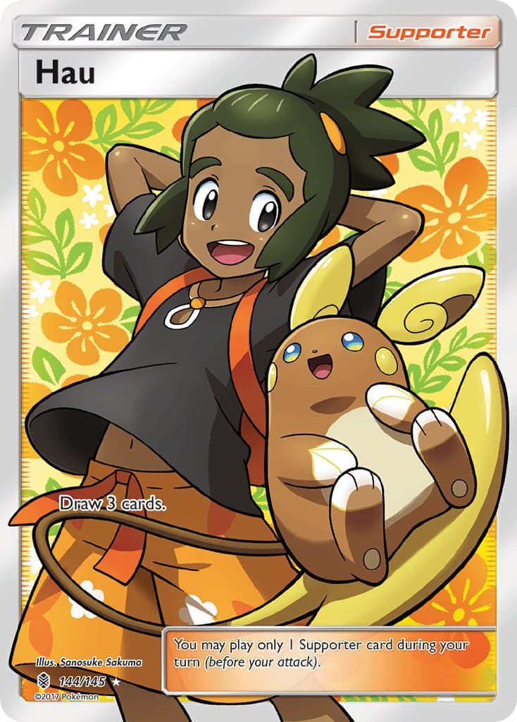 Hau — Guardians Rising Pokémon card