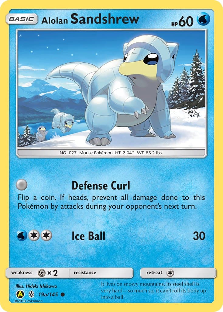 Alolan Sandshrew Yaa — Guardians Rising Pokémon card