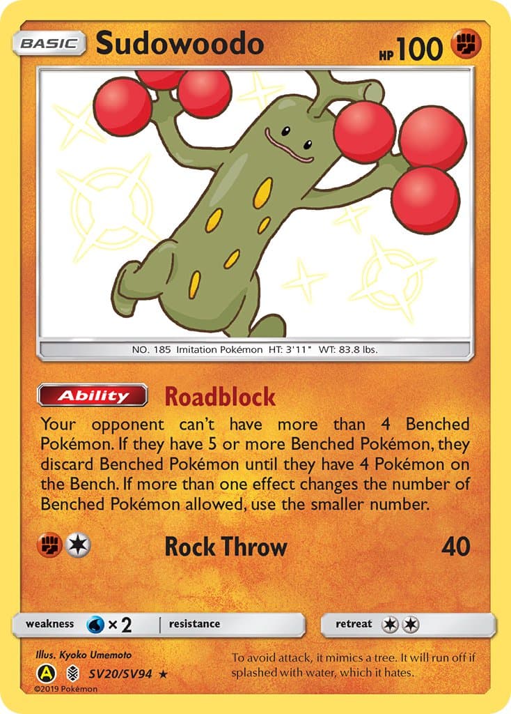 Sudowoodo Yaa 020ya — Guardians Rising Pokémon card