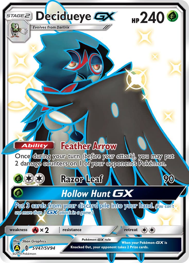 Decidueye Gx Yaa 047ya — Guardians Rising Pokémon card