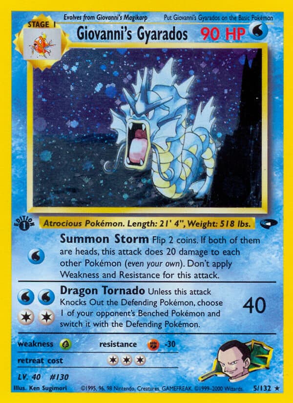 Giovannis Gyarados — Gym Challenge Pokémon card