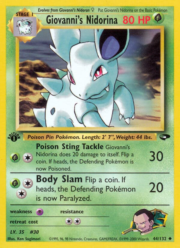 Giovannis Nidorina — Gym Challenge Pokémon card