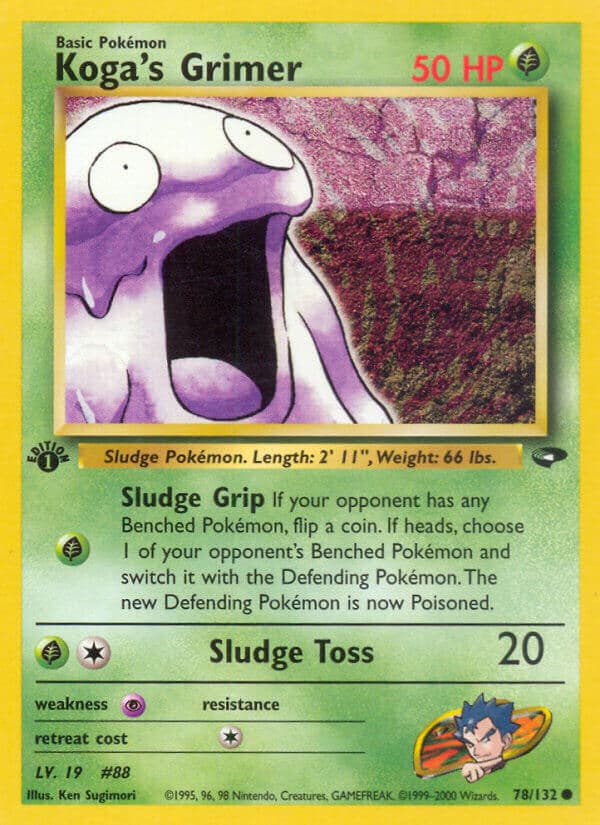 Kogas Grimer — Gym Challenge Pokémon card
