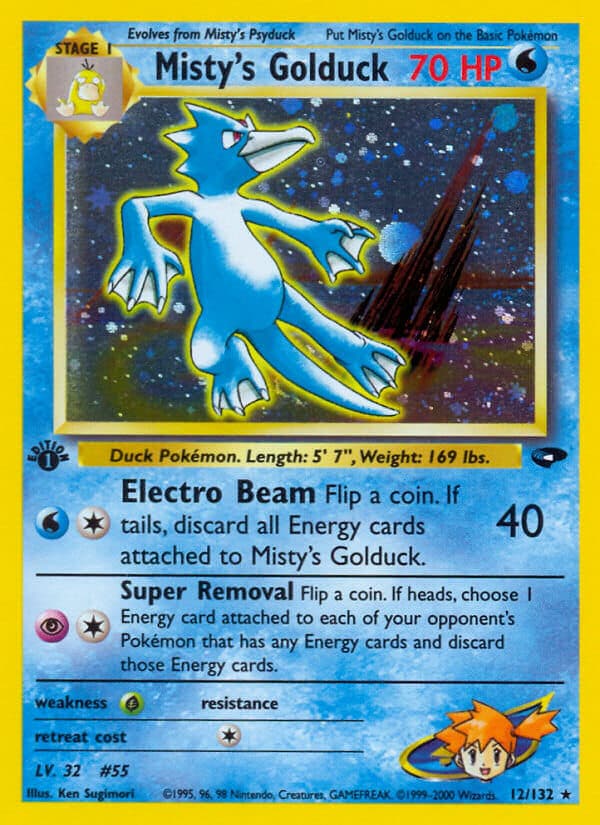 Mistys Golduck — Gym Challenge Pokémon card