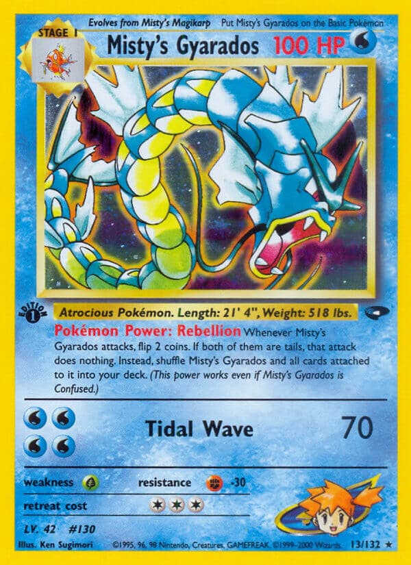 Mistys Gyarados — Gym Challenge Pokémon card