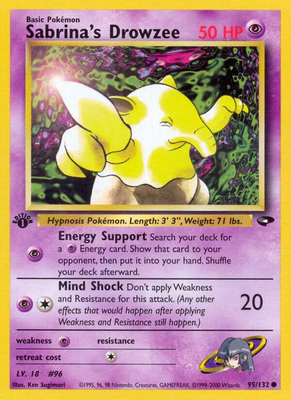 Sabrinas Drowzee — Gym Challenge Pokémon card