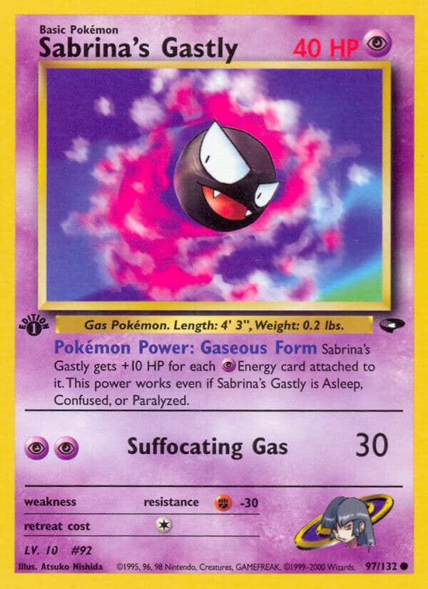 Sabrinas Gastly — Gym Challenge Pokémon card