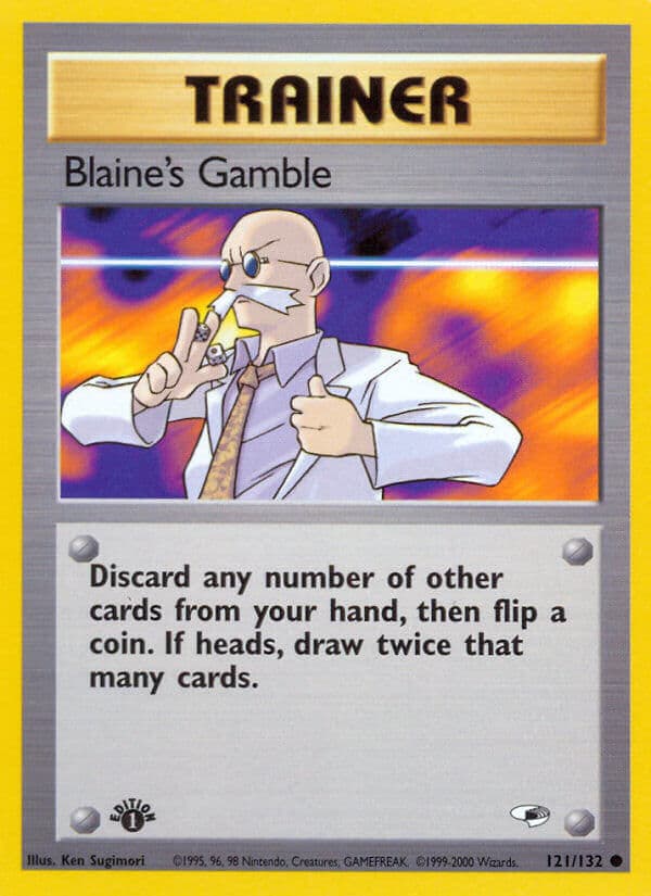 Blaines Gamble — Gym Heroes Pokémon card