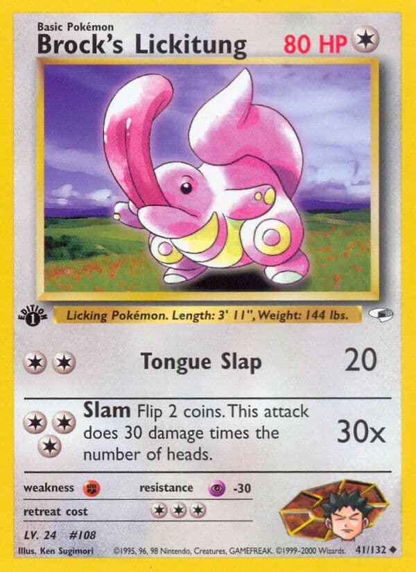 Brocks Lickitung — Gym Heroes Pokémon card