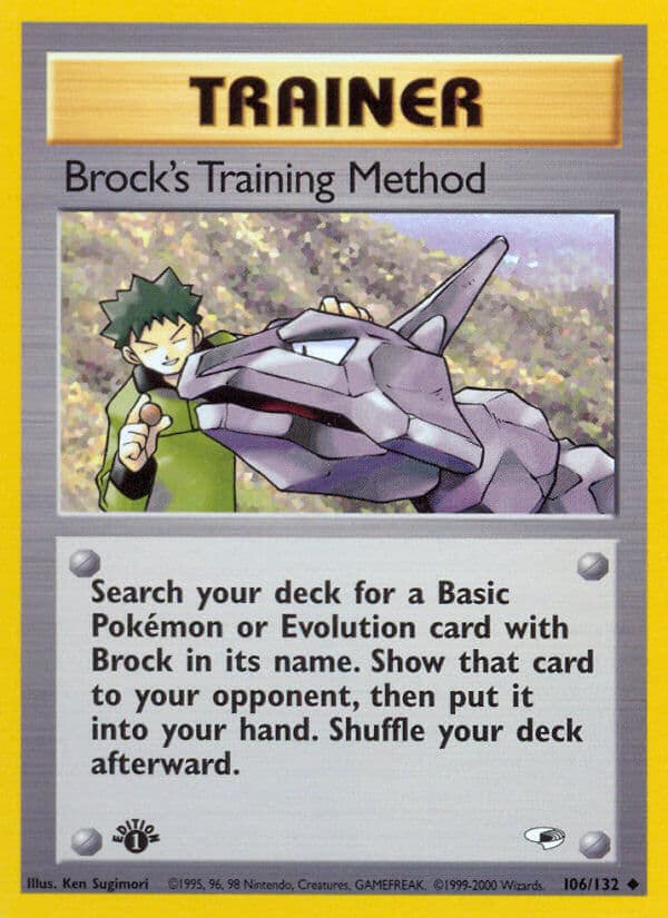 Brocks Training Method — Gym Heroes Pokémon card