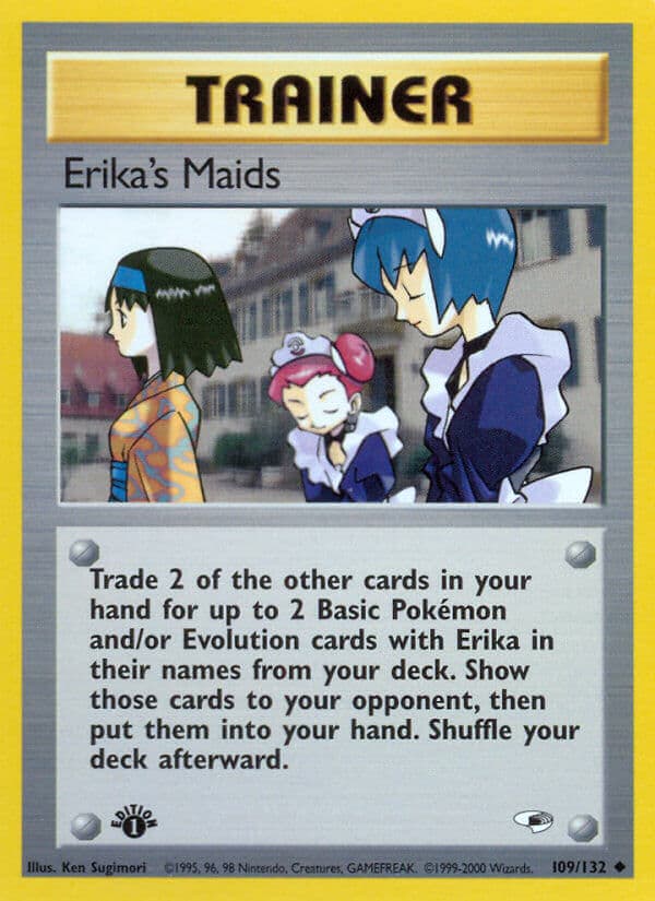 Erikas Maids — Gym Heroes Pokémon card