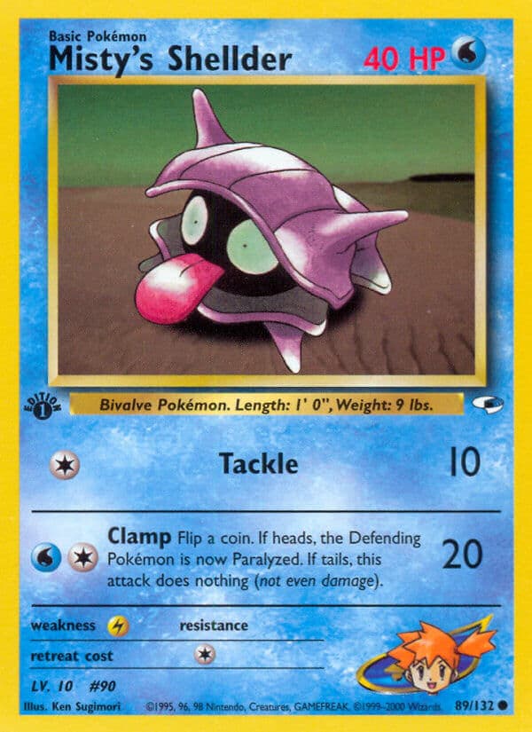 Mistys Shellder — Gym Heroes Pokémon card