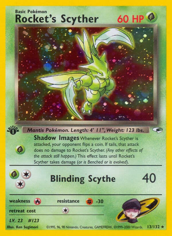Rockets Scyther — Gym Heroes Pokémon card