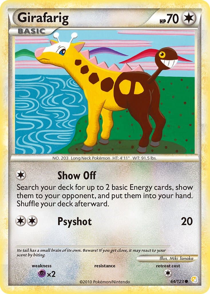 Girafarig — Heartgold Soulsilver Pokémon card