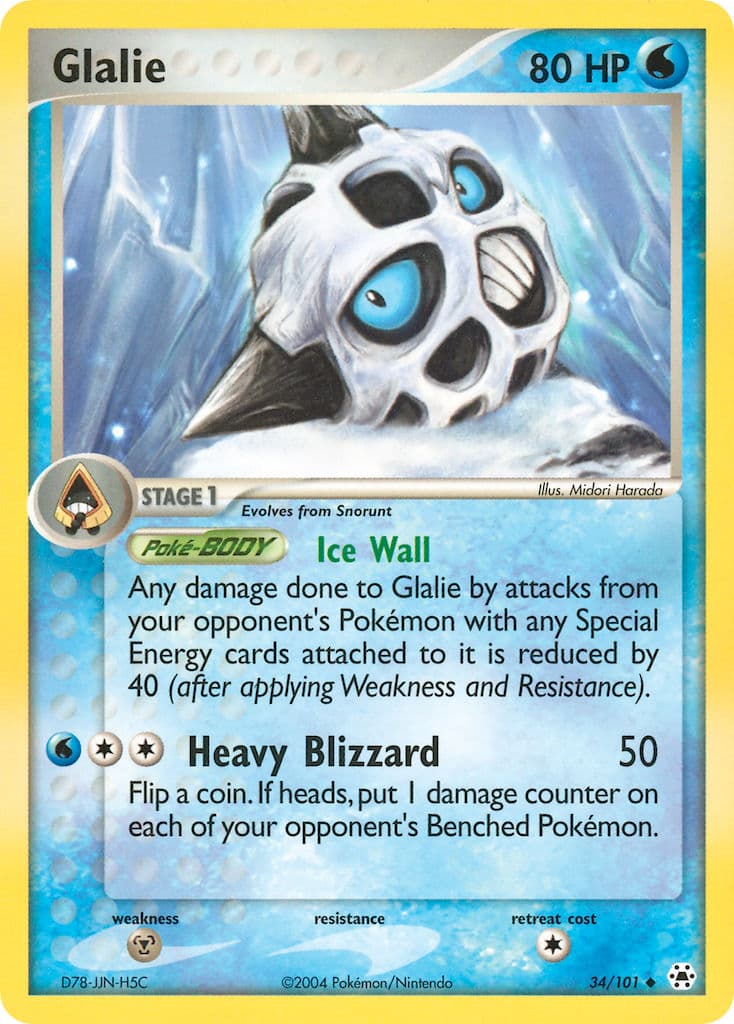Glalie — Hidden Legends Pokémon card