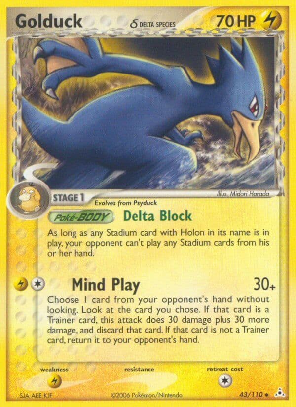Golduck Delta — Holon Phantoms Pokémon card
